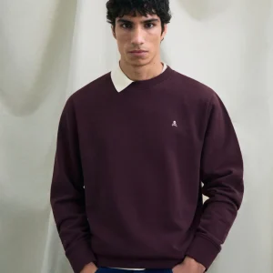 SUDADERA BORDADA CONTRASTE ALGODÓN