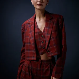 BLAZER CORTA CUADROS