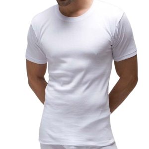 Camiseta algodón afelpada manga corta