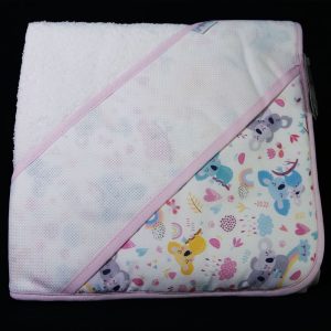 Capa de baño para bebé punto de cruz koala