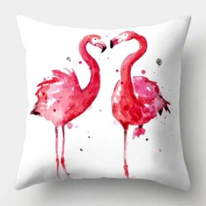 Cojín estampado flamencos (45×45 cm.)