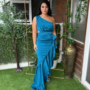 VESTIDO NIURKA VERDE AZUL