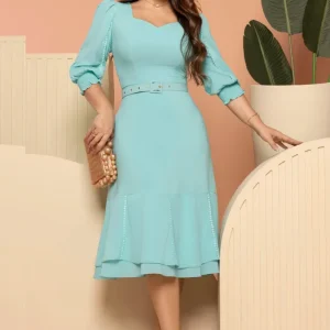 Vestido Sofía | Muselina Turquesa