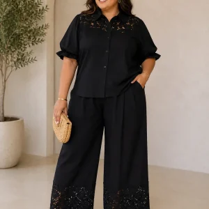 Conjunto Negro con Encaje