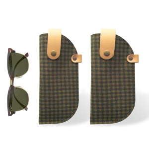 FUNDA DE GAFAS - PAÑO VERDE CUADROS