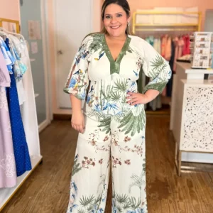 Conjunto Tropical Palazzo para Mujer en Panamá | Set Estampado Elegante y Cómodo
