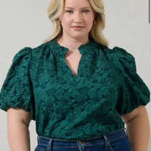 BLUSA PLUS SIZE VERDE NAVIDAD