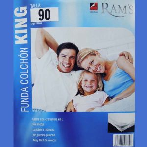 FUNDA COLCHÓN algodón cutí blanca King – Rams