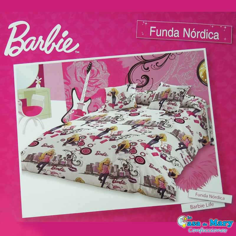 FUNDA NÓRDICA Barbie tres piezas cama 90