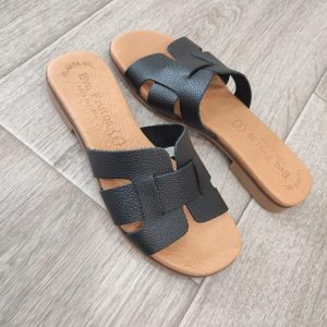 Sandalias Piel Juncal Negro