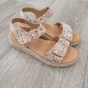Sandalias Piel Camila Bronce