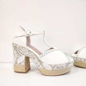 Sandalias Mandarina Perla Blanco