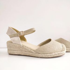 Cuñas Adeline Lino Beige