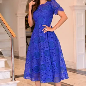 Vestido Encaje Real | Azul