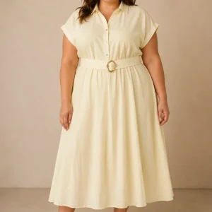 VESTIDO MIDI AMARILLO PASTEL