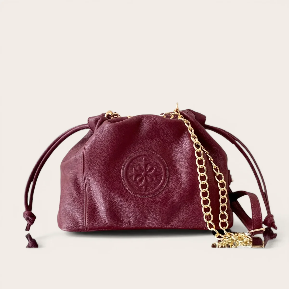 Isabella cartera de cuero natural mediana - Imagen 8
