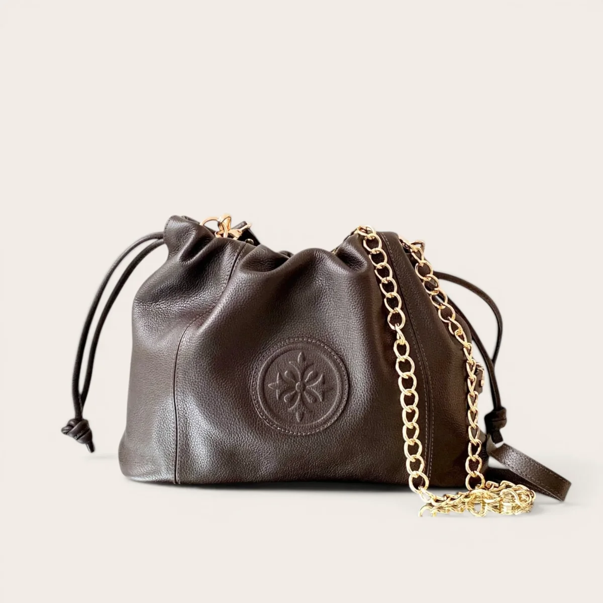 Isabella cartera de cuero natural mediana - Imagen 7