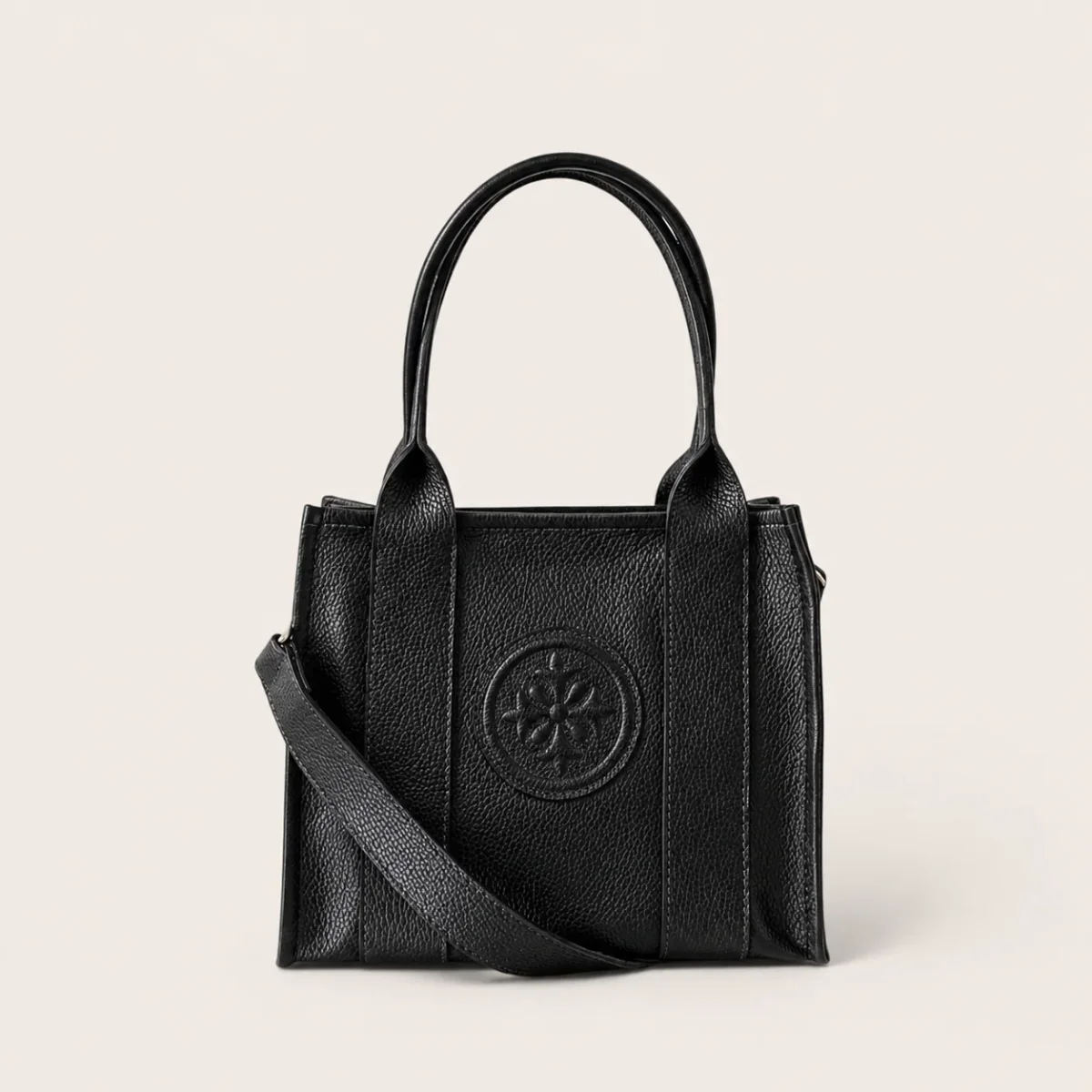 EDHA PETIT — Cartera Tote Pequeña de Cuero Natural - Imagen 3