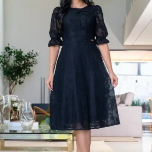 Vestido Bordado Negro Serenade