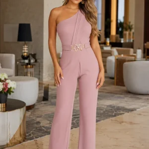 Jumpsuit Rosa c/ Broche Gold