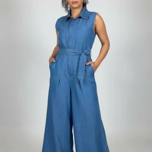 Jumpsuit Jeans Palazzo para Mujer en Panamá/ Enterizo Denim Elegante y Moderno