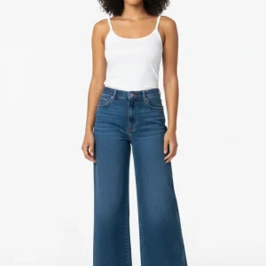 Pantalón Jeans Recto Tiro alto para Mujer en Panamá/ Jeans Wide Leg Tiro Alto Moderno