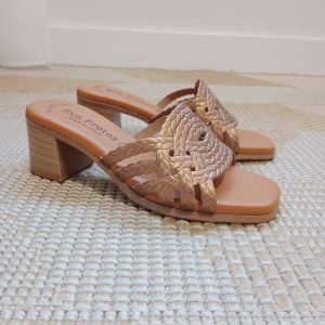 Sandalias Piel Carrera Bronce