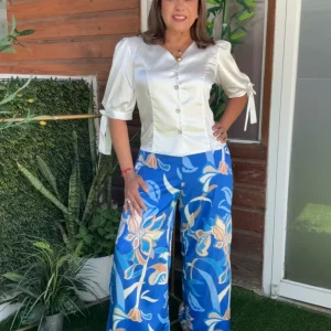 BLUSA BLANCA SATINADA