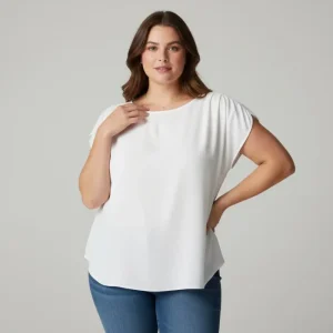 SARISA BLUSA BLANCA PLUS SIZE