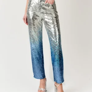 Due Classic High Shine Sequin Pants