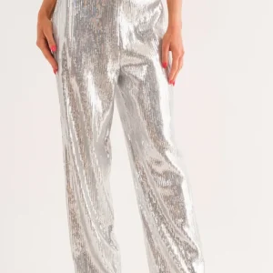 Silver Sequin Pants