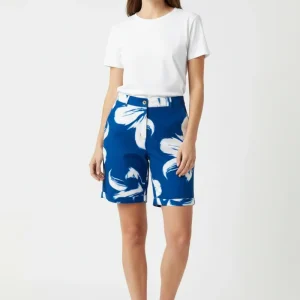 Short Elegante Azul con Estampado Blanco | Boutique de Ropa de Mujer en Panamá