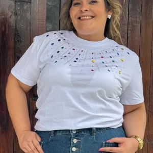 SWEATER BLANCO CON GEMAS