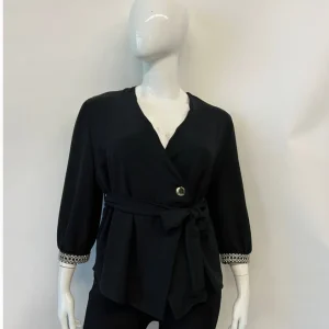 SARISA PLUS SIZE BLUSA STACY NEGRA