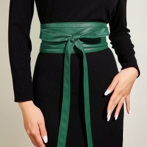 WIDE TIED WAIST BELT