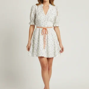 Vestido Corto Floral para Mujer en Panamá | Vestido Casual Romántico Manga Bombacha