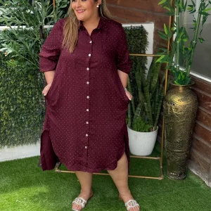 BLUSON PLUS SIZE BURGUNDY