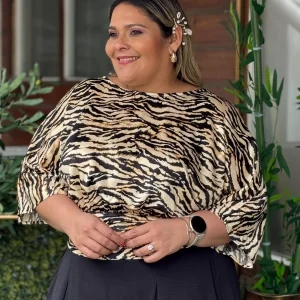 BLUSA PLUS SIZE ANIMAL PRINT