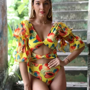FRUITS YELLOW SWIMSUIT