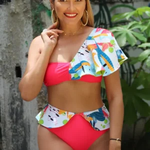 TRAJE DE BANO DOS PIEZAS COLORES NEON