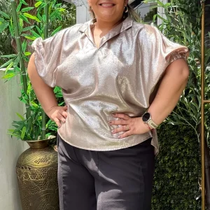 BLUSA PLUS SIZE REGINA CHAMPAGNE