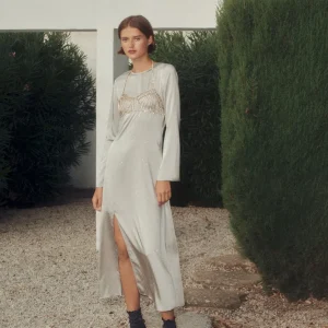 VESTIDO SATINADO CRISTALES SCALPERS X LOVE STORIES