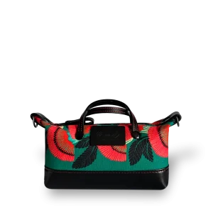 MINIBOLSO BANDOLERA - ABANICOS Y NEGRO
