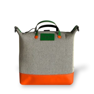 MINIBOLSO Y MOCHILA - ESPIGA Y NARANJA