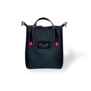 MINIBOLSO CESTO ACOLCHADO - MARINO Y FUCSIA