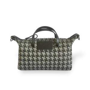 MINIBOLSO BANDOLERA - PATA GALLO NEGRO Y GRIS