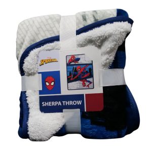 Manta SHERPA CORALINA Spiderman 130 x 160 cm.