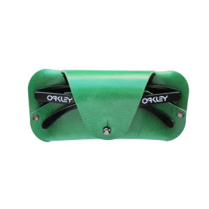 NO.36 | SUNGLASSES SLEEVE - FULL GRAIN GREEN LEATHER