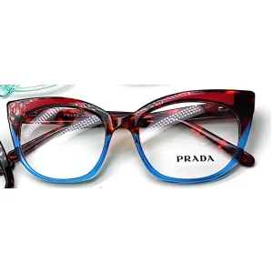 Prada azul y rojo