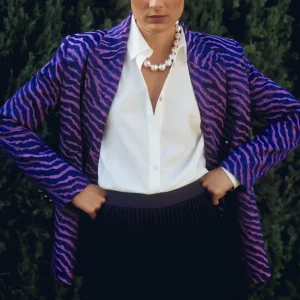BLAZER SATINADA ANIMAL PRINT
